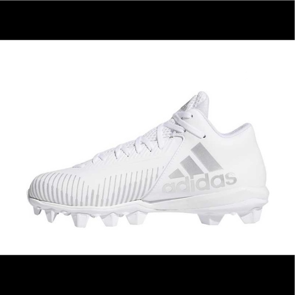 adidas Shoes | Adidas Freak Mid 2 White Silver Football Cleats | Poshmark